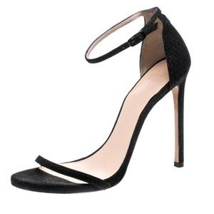 Black Stuart Weitzman Nappa Nudist Sandals